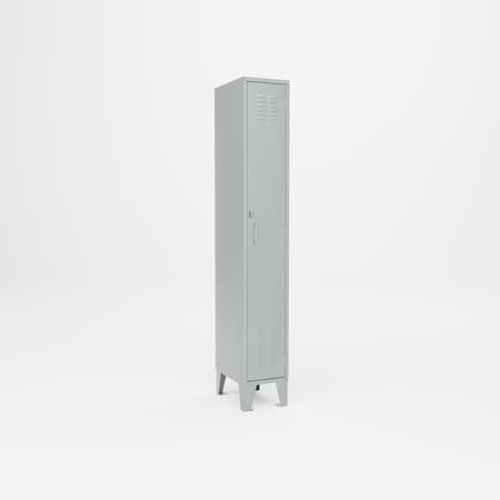 Pucel Single Tier Locker, 12 in W x 18 in D x 72 in H, Gray STL-1218-72