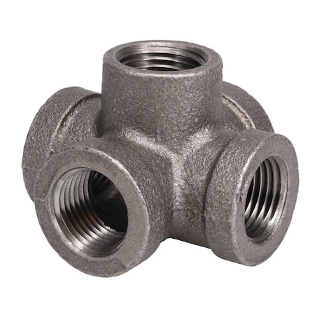Stz Industries 1/2 in. FIP each X 1/2 in. D FIP 1/2 in. D Female Black Malleable Iron Cross 366 CRSO-12