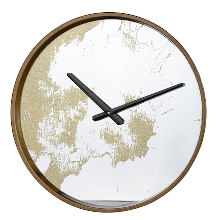 Homeroots Gold Dust 14" Modern Round Wall Clock 401301