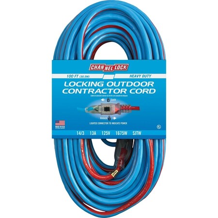 Channellock 100 Ft. 14/3 Extension Cord LKJTW143-100BR2