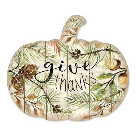 Homeroots Give Thanks 1 Unframed Print Wall Art 416049