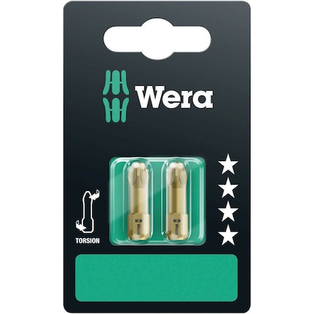 Wera 855/1 TH SB bits, PZ 3 x 25 mm, 2 pieces 5073372001
