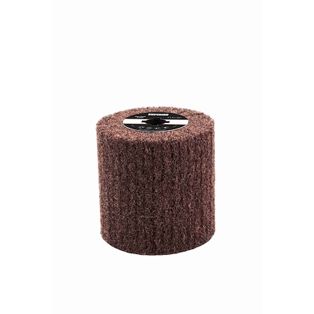 Superior Abrasives SATIN FLAP DRUM HEAVY DUTY AO 4" X 4" X 3/4" QUAD KEYWAY MED MEDIUM A025276