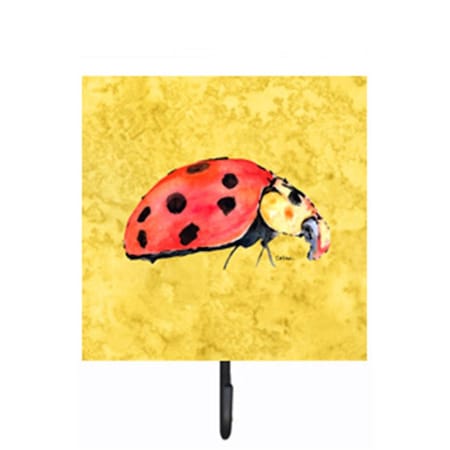 Carolines Treasures Lady Bug on Yellow Leash Or Key Holder 8867SH4