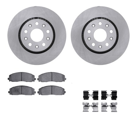 Dynamic Friction Co DFC Rotors with EURO 5000 Ceramic Brake Pads includes Hardware 6612-42057