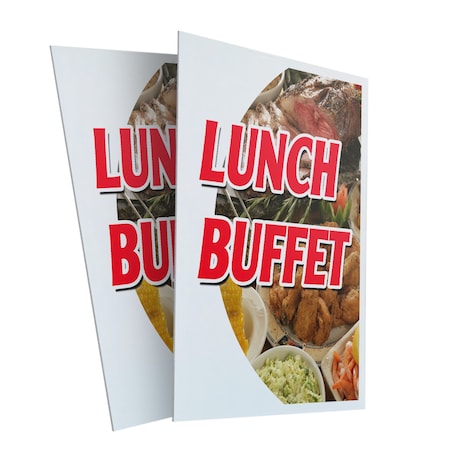 Signmission Lunch Buffet, Plastic Signs Only 24 Inch x 36 Inch, Corrugated Plastic, 2PK CSB-2436-2PACK-Lunch Buffet