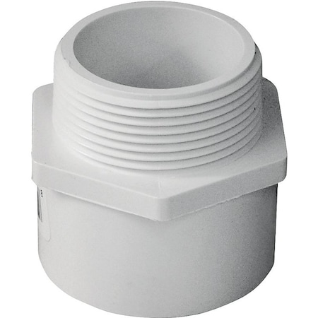 Lasco IPEX Pipe Adapter, 1-1/2 in, Socket x MPT, PVC, SCH 40 Schedule 435606