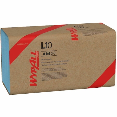 Wypall L10 Disposable Towels, Windshield Wipe, 2-Ply, Blue, 140 Wipes x 16 Packs, 2,400 Wipes/Case 05120