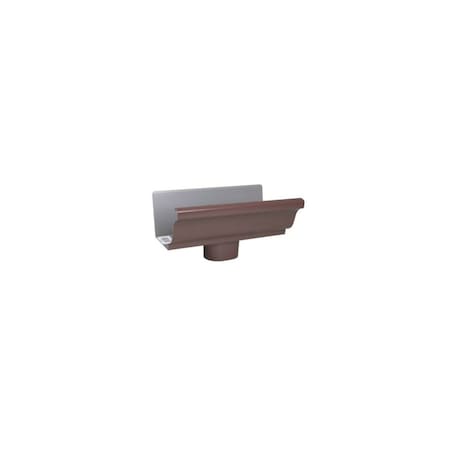Amerimax Home Products End With Drop For 4-In. Gutter, Brown Galvanized Steel, 4-In. 1901019