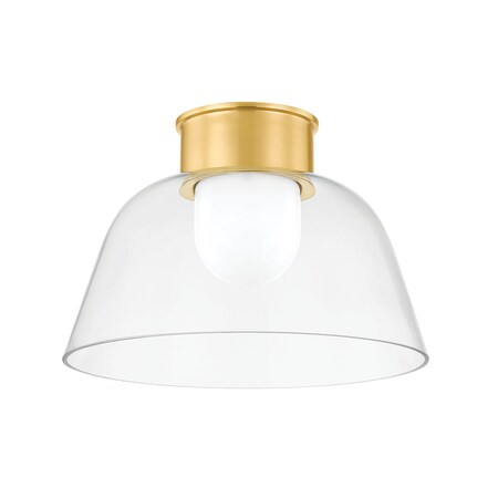 Hudson Valley Lighting Lakeside 14 in. Flush Mount Aged Brass 3514-AGB