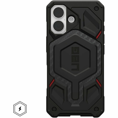 Urban Armor Gear Monarch Pro Case For Apple Iphone 17 - Carbon Fiber Black And Red 114516119042