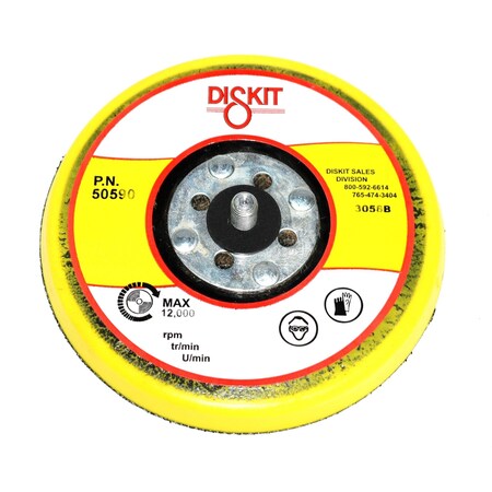 Diskit CND Pads Abrasive Sanding Pad 50590-CD: Firm, 5", Hook, 0 Hole, Low Profile MADE IN USA 50590-CD