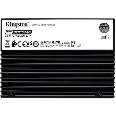 Kingston DC3000ME 3.84 TB Solid State Drive - 2.5" Internal - U.2 (PCI Express NVMe 5.0 x4) SEDC3000ME/3T8