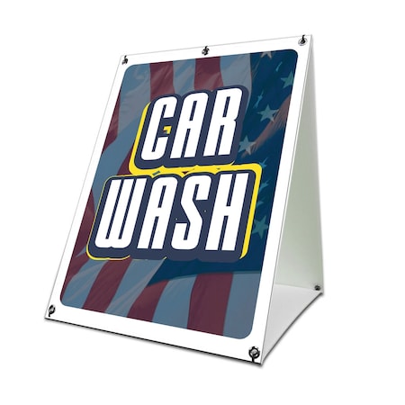 Signmission Car Wash, 24 Inch x 18 Inch A-frame Yard Sign, Coroplast Yard Sign SBC-1824-30354