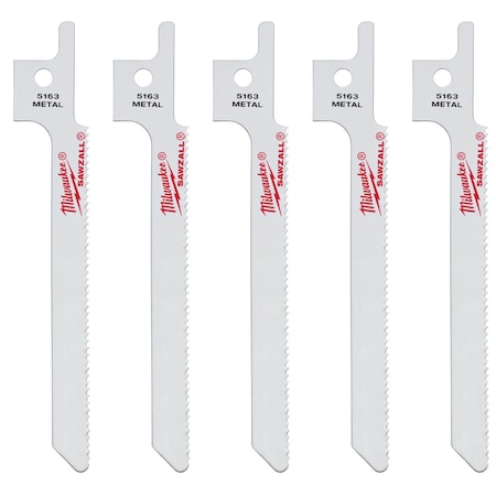 Milwaukee Tool 3-5/8" SUPER SAWZALL Blade (5 PK) 48-00-5163