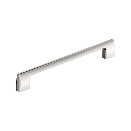 Amerock Riva 10-1/16 inch 256mm Center-to-Center Polished Nickel Cabinet Pull BP55490PN