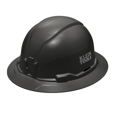 Klein Tools Hard Hat, Non-Vented, Full Brim Style, Black 60960