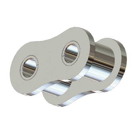Senqcia Inspire Series SBR Single Strand Riv Link, 50SS chain, 5/8 P, .87 OAW, .2 Pin, 304SS 50SSRL