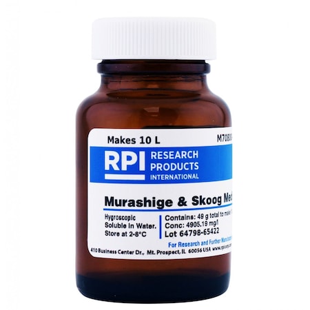 Rpi Murashige and Skoog Medium w/ MES Buffer and Vitamins, 10 L M70800-10.0