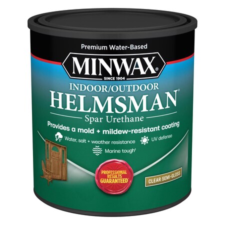 Minwax Helmsman Semi-Gloss Clear Water-Based Spar Urethane 1 qt 640510444