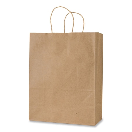 Integrated Bagging Systems Get Reddi Paper Bag, Pulse Size, 60# Basis Weight, Twisted Rope Handle, 8x4.5x10.25, Brown, 250PK KRFTW8410