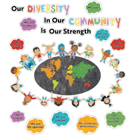 Carson Dellosa All Are Welcome Our Strength Is Our Diversity Bulletin Board Set 110534