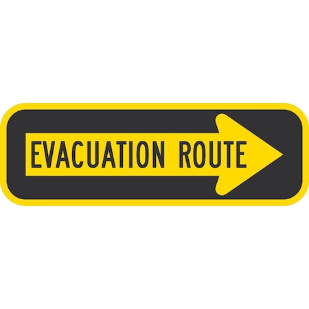 Lyle Evacuation Route, 18x6, Non-Reflective, Yellow G-11440-NA_18x6