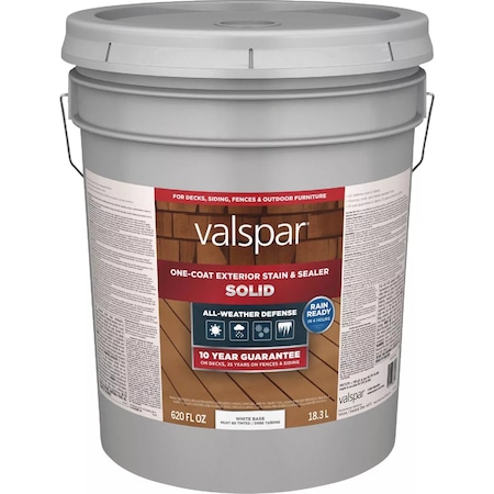 Valspar Solid Deck Stain Wht Tint Base 5 Gal. VL1031380-20