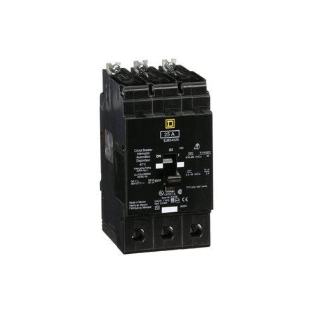 Square D Molded Case Breakers (MCCBs) EJB 3P 25A 480V 50/60Hz 3Ph EJB34025