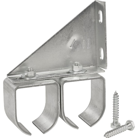 National Hardware Galvanized Double Round Rail Barn Door Bracket N193-904