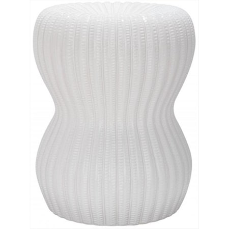 Safavieh Ceramic Hour Glass Garden Stool, White ACS4518A