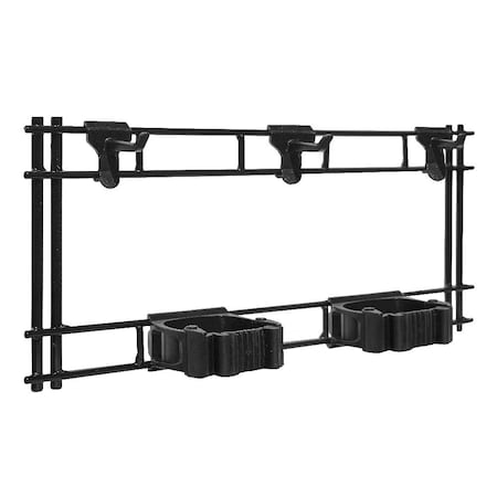 Chief Clean Black Powder Coated Steel Hanging Rack w/ 3 Synthetic Hanging Hooks and 2 Synthetic Handle Grippers SNAPBACK RACK 1