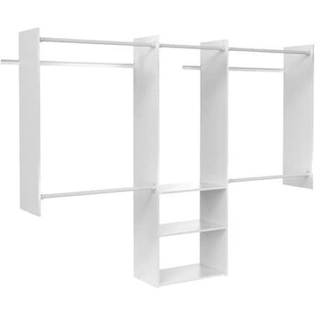 Easy Track 4'-8' Deluxe Starter Closet Kit, White RB1460ON.PK