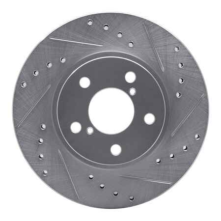 Dynamic Friction Co DFC Brake Rotor - Drilled and Slotted - Silver 631-13007R