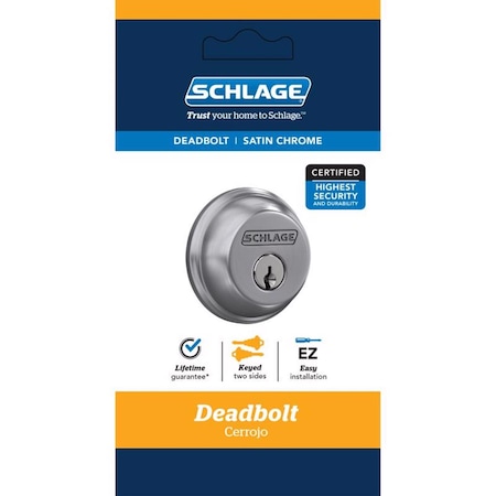 Schlage Comm Dblcyl Dblt Stnchr B62CS G 626