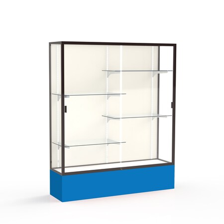 Ghent Spirit Floor Display Case 60x72x16, White, Bronze 375WB-BZ-RY