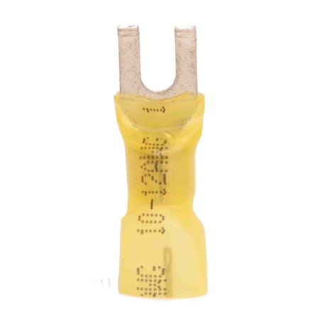 Hillsdale Terminal Fork Terminal, #6 Stud Size, 10 AWG, Crimp Termination with Heat Shrink, 250 PK 40273