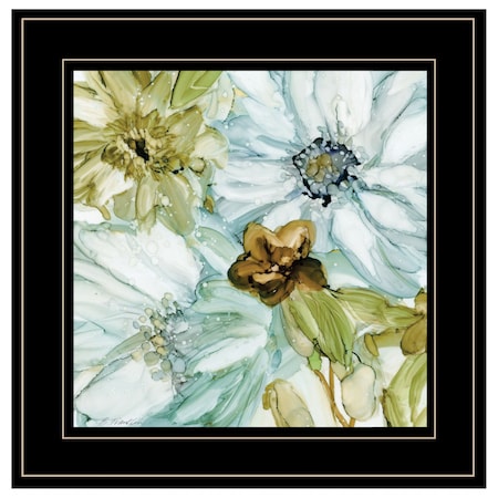 Homeroots Sea glass Garden I 3 Black Framed Print Wall Art 406879