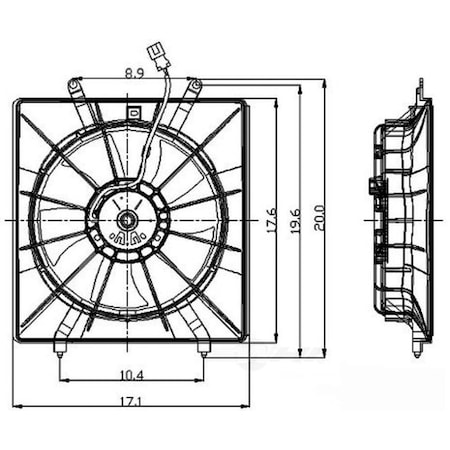 Global Parts Distributors Electric Cooling Fan Assembly 2811280
