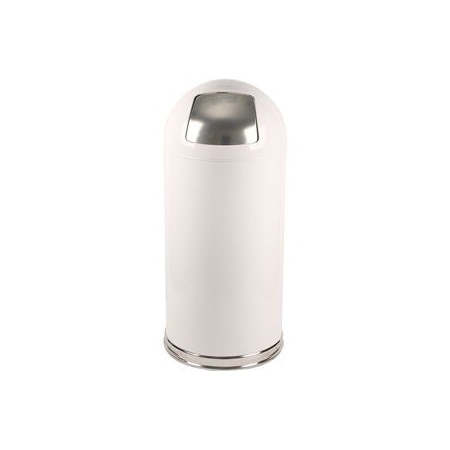 Witt Industries White Dometop Receptacle with Push Door 15DTWH
