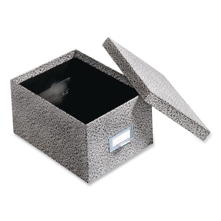 Globe-Weis Index Card File Box with Lift-Off Lid, Holds 1,000 5 x 8 Cards, 8.63 x 11.63 x 6, Black Agate 95 BLA
