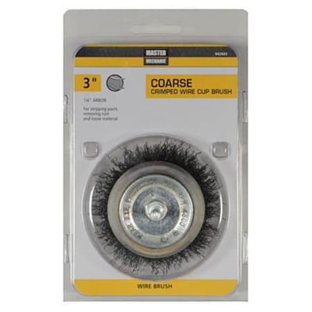 Disston 3 in. Master Mechanic Coarse Utility Crimped Wire Cup Brush 842663