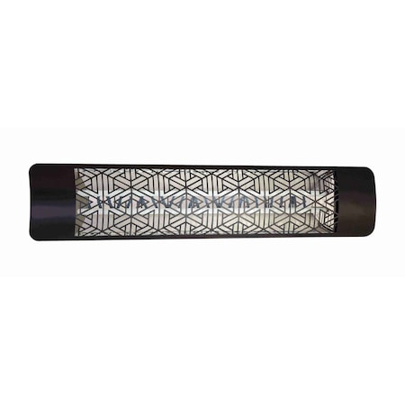 Eurofase SS 39in Dual Element 5000W 240V Heater, Black, Mason Decor Plate EF50240B3