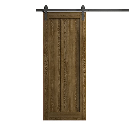 Sartodoors Modern Barn Door 32 x 80 inches, Ego 5006 Marble Oak, 6.6FT Rail Track Heavy Hardware Set, Solid EGO5006BD-B-DMR-32