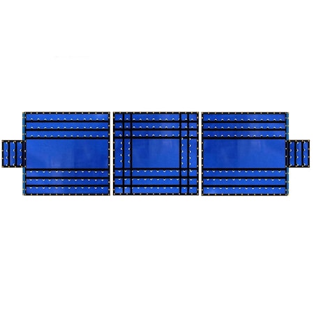 Mytee Products Flatbed Tarps Superlight 14oz 3 Pc Lumber Tarp 8ft Drop - Blue SLLT3PC-BLUE