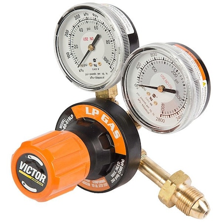 Victor Regulator, Propane, Single Stage, 9/16"-18 Outlet 0781-9432