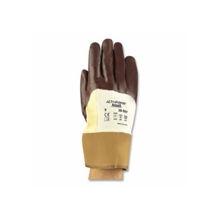Activarmr 28-507 Coated Gloves, Nitrile Coated, Size 9, Brown, 12PK 012-28-507-9