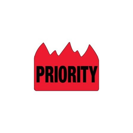 Bubblefast 1 1/2 x 2'' - ''Priority'' Bill of Lading Flame Labels BFDL1391