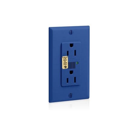 Leviton Surge Protector Receptacle, 15 Amp, 125 Volt, 5-15R NEMA, Blue 7280-B