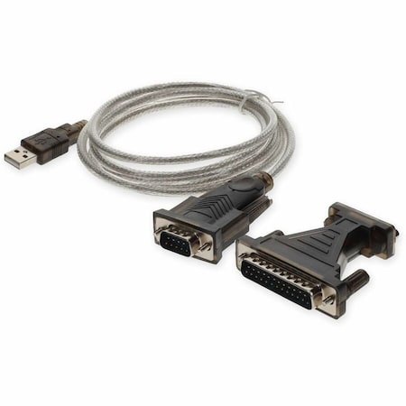 Add-On 5FT USB 2.0 A MALE TO DB-25 MALE ADAPTER CABLE USB2DB25